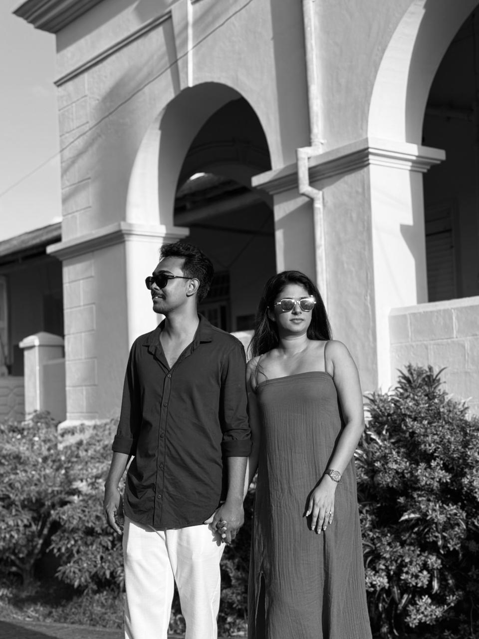 Ama and Thisura smiling together